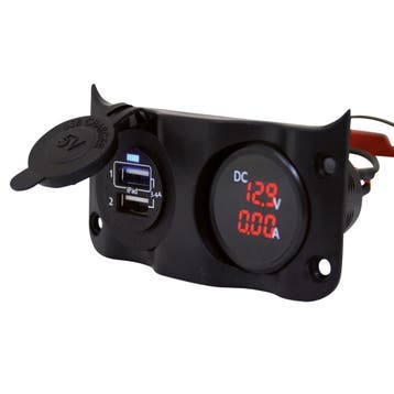 Talamex Paneel Wave met Dubbel USB stopcontact en Volt / Amp, Ophalen of Verzenden, Nieuw