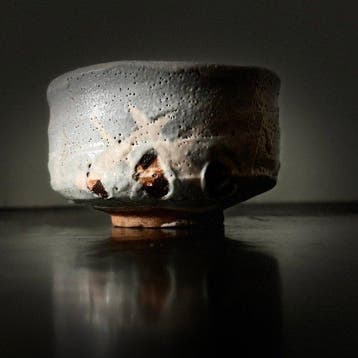 Nezumi-Shino  / grey Shino - Chawan - Klei
