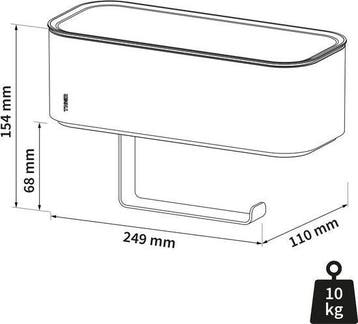 Tiger 2-Store - Toiletrolhouder - Wc rolhouder met, Huis en Inrichting, Badkamer | Badtextiel en Accessoires, Verzenden, Nieuw