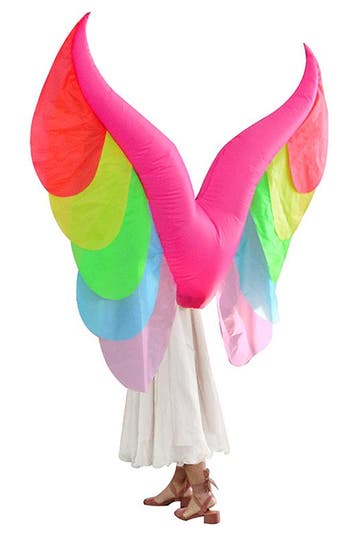 KIMU® Opblaas Kostuum Vleugels Regenboog Opblaasbaar Pak Vli, Ophalen of Verzenden, Nieuw, Carnaval, Kleding