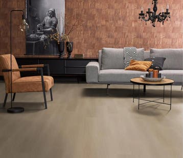 Klik PVC vloer Smoky met ondervloer 10 dB | Topvloeren, 75 m² of meer, Nieuw, Ophalen of Verzenden, Vinyl