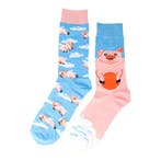 Sokken - Varken Print - Blauw Roze - Katoen - Maat 38-45, Kleding | Dames, Nieuw