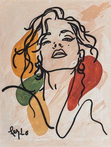 Claudia Fer.Lo - Indómita - Acrylic on canvas 105 x 80 cm