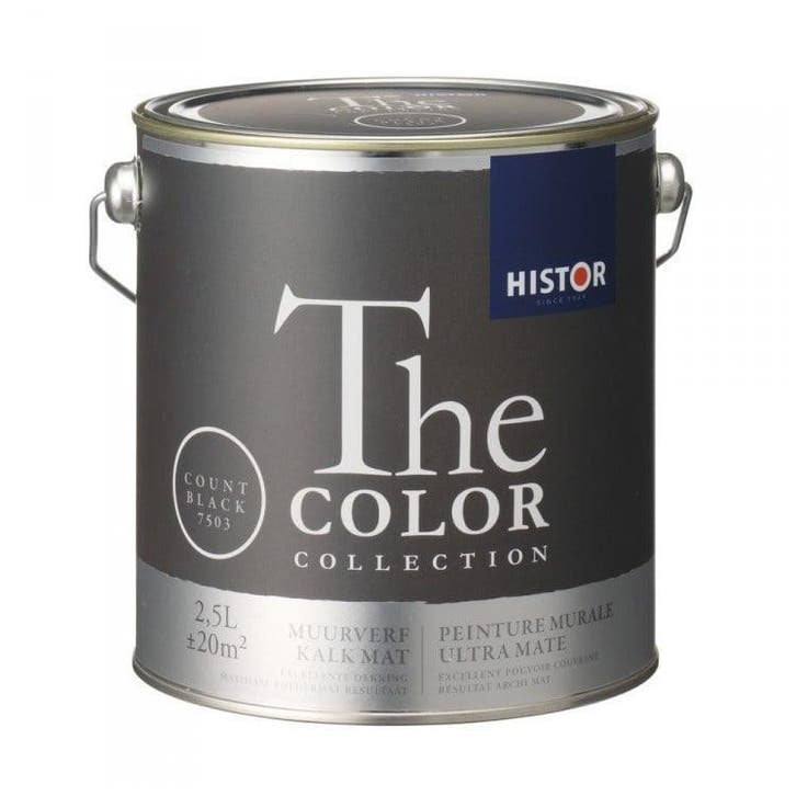 Histor The Color Collection Zijdemat - Count Black 7503 -..., Doe-het-zelf en Verbouw, Verf, Beits en Lak, Verf, Zwart, Nieuw