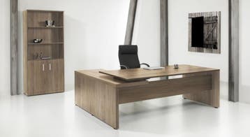 Nieuw Directiebureau Robson Eiken 230X172cm HHV, Huis en Inrichting, Bureaus, Ophalen of Verzenden, Nieuw
