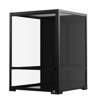Terrarium Duvo Knockdown Zwart – Glazen Terrarium voor Re., Dieren en Toebehoren, Reptielen en Amfibieën | Toebehoren, Verzenden