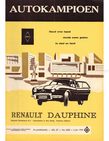 1959 AUTOKAMPIOEN MAGAZINE 27 NEDERLANDS, Boeken, Nieuw, Author