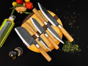 Keukenmes - Kitchen knife set - 590 - handvat van Amerikaans