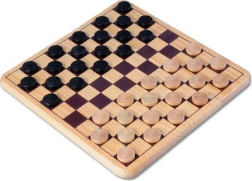 Houten Damspel - 29 x 29 cm | Longfield - Gezelschapsspellen, Hobby en Vrije tijd, Verzenden, Nieuw