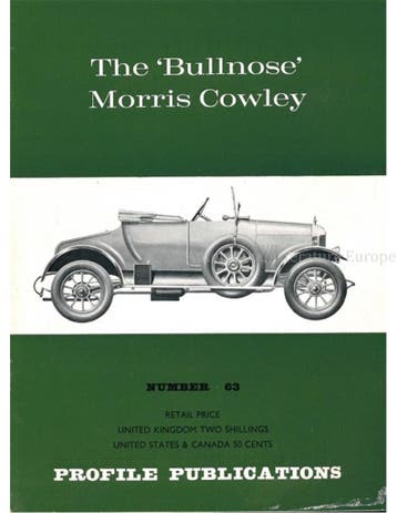 THE BULLNOSE MORRIS COWLEY (PROFILE PUBLICATIONS 63), Nieuw, Author
