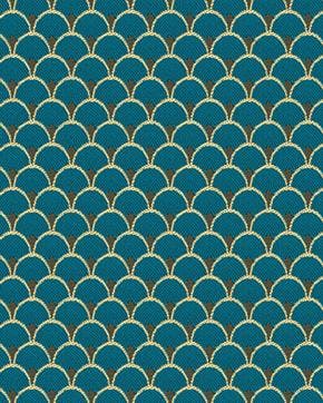 Gobelin Schubben Blauw, Nieuw, Blauw