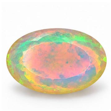1 pcs Wit, Rood, Groen, Oranje, Meerkleurig Opaal - 55.19 ct, Nieuw