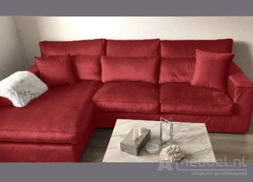 Oudenbosch Longchair - loungebanken - Rood, Nieuw, 150 cm of meer, Stof, 250 tot 300 cm