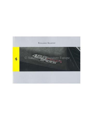2018 FERRARI 488 PISTA SPIDER INSTRUCTIEBOEKJE TURKS