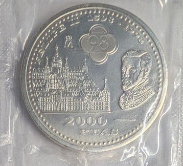 Spanje. Juan Carlos I. 2000 Pesetas 1998 (Zonder