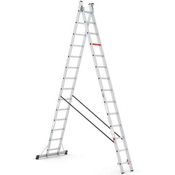 Aanbieding: Reformladder Wixor 2x14 sporten, Doe-het-zelf en Verbouw, Ladders en Trappen, Nieuw