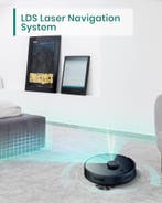 TCL Sweeva 6000 - Robotstofzuiger - Zwart - Wifi 2700Pa, Ophalen of Verzenden, Nieuw, Reservoir, Minder dan 1200 watt