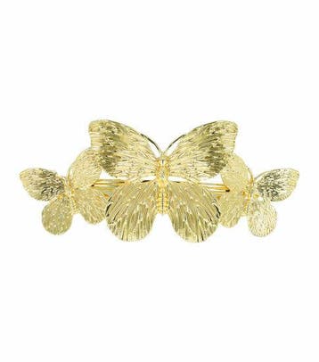 Haarspeld Patentspeld 10cm - Vlindervorm – Metaal – Ribbel –, Nieuw