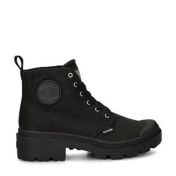 Palladium Pallabase Twill veterboots voor dames, Verzenden, Zwart, Lage of Enkellaarzen, Palladium