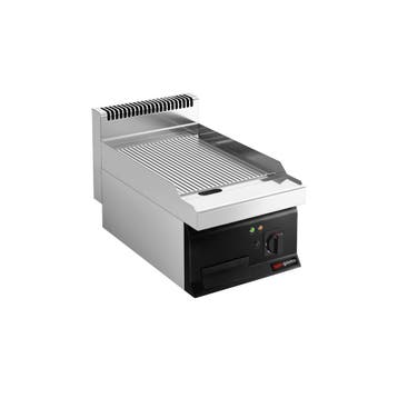 GGM Gastro | Elektrische bakplaat - 8kW - Geribbeld - |, Verzenden, Nieuw, Kop(pen) en/of Schotel(s)