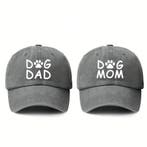 Cap Dog Mom en Dad in diverse kleuren met witte tekst, Verzenden, Nieuw