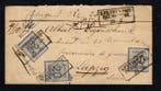 Frankrijk - BRIEF ALSACE-LORRAINE - met 3 x 20c blauw -, Gestempeld