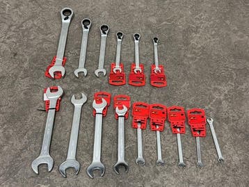 Veiling - TengTools ringratel- en dubbele steeksleutelset 15, Doe-het-zelf en Verbouw, Gereedschap | Handgereedschap, Nieuw