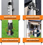 Klemluifel - Balkon luifel - Verticale luifel - 350 cm - Bei, Tuin en Terras, Zonneschermen, Verzenden, Zo goed als nieuw