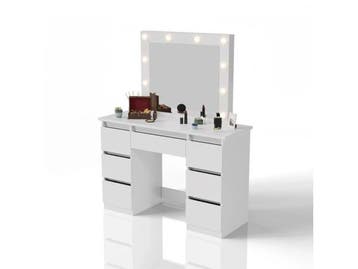 Veiling - Kaptafel / Schminktafel Talea - Incl. Spiegel en L, Huis en Inrichting, Nieuw