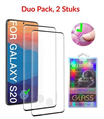2 STUKS Galaxy S20 Plus Case Friendly 3D Tempered Glass Scre, Ophalen of Verzenden, Nieuw
