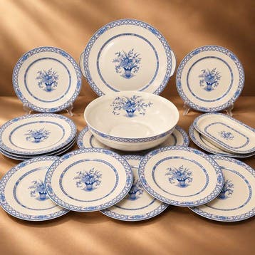 Manufacture Haviland - Tafelservies (15) - bloemboeketten en