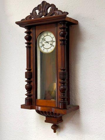 Wandklok - Antike Junghans Wanduhr Regulator – Holz Wanduhr