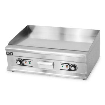 HCB Bakplaat - glad - chroom - 75 cm - 400V - RVS, Verzenden, Nieuw in verpakking, Fornuis, Frituur en Grillen