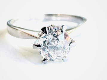 Zonder minimumprijs - Ring - 18 karaat Witgoud - 0.67ct. tw., Sieraden, Tassen en Uiterlijk, Nieuw