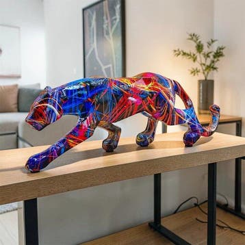 Decoratief ornament - Modern Abstract Cheetah Sculpture –