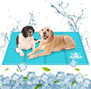 Koelmat Hond & Kat - 140x90 cm - XXXL - Blauw - Nobleza, Dieren en Toebehoren, Verzenden, Zo goed als nieuw