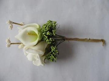 Maatwerk Corsage Calla Roos Cremegroen New Style Pick, Ophalen of Verzenden, Nieuw