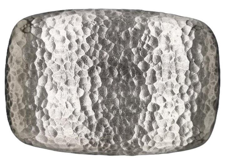 Vintage verzilverde hamer gesmede rechthoekige riemgesp g..., Kleding | Heren, Riemen en Ceinturen, Verzenden