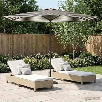 vidaXL Tuinparasol Rechthoekig 2,7 x 2,7 m Polyester Zwart, Verzenden, Nieuw, 2 tot 3 meter