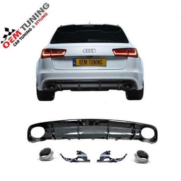 A6 S6 Diffuser | RS6 Design | 2014 - 2018 | voor sline |, Auto-onderdelen, Carrosserie en Plaatwerk, Nieuw, Achter, Bumper, Audi