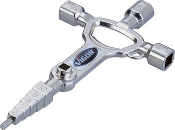 Multi sleutel - driehoek vierkant dubbelbaard - Masterkey 08, Ophalen of Verzenden, Nieuw