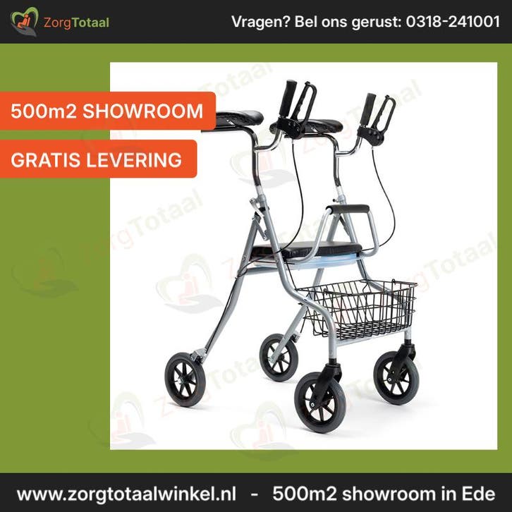 Rollator Vermeiren 276 Walker - met onderarmschalen lichtg.., Diversen, Rollators, Nieuw, Ophalen of Verzenden
