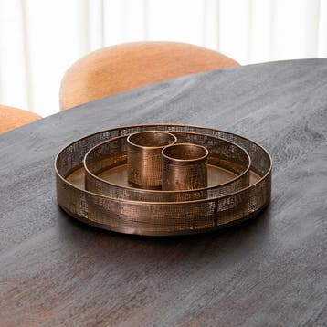 LABEL51 Dienbladen - Antiek goud - Metaal, Huis en Inrichting, Woonaccessoires | Dienbladen, Ophalen of Verzenden, Nieuw