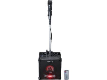 Lenco -   Karaoke Bluetoothspeaker Met Microfoon Zwart, Audio, Tv en Foto, Luidsprekers, Overige merken, Verzenden, Overige typen