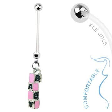 Fako Bijoux - Zwangerschapspiercing - Blokken Baby, Verzenden, Nieuw