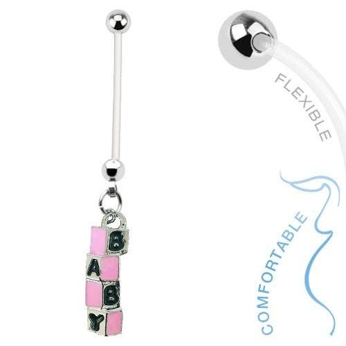 Fako Bijoux - Zwangerschapspiercing - Blokken Baby, Sieraden, Tassen en Uiterlijk, Piercings, Verzenden