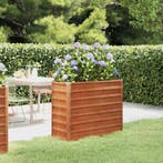 vidaXL Plantenbak verhoogd 100x40x77 cm cortenstaal roestig, Tuin en Terras, Bloembakken en Plantenbakken, 100 cm of meer, Verzenden
