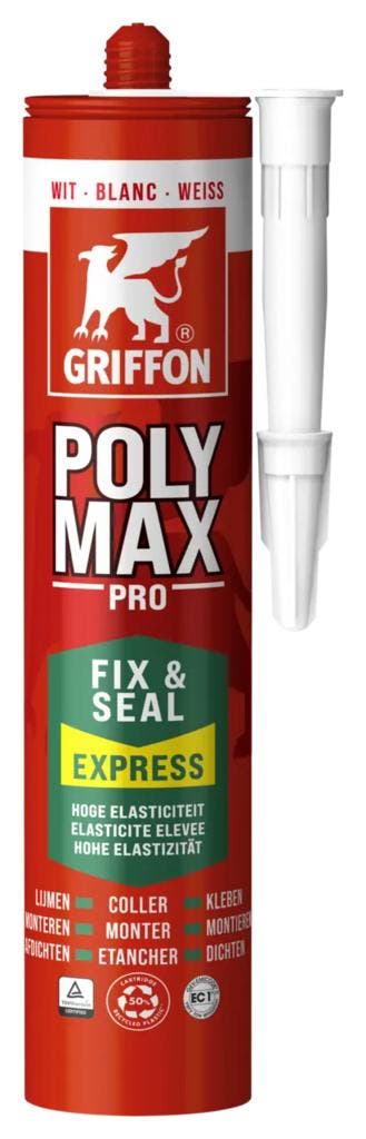 Griffon polymax fix seal express 1 stuk, 425 gr, wit, Verzenden, Nieuw
