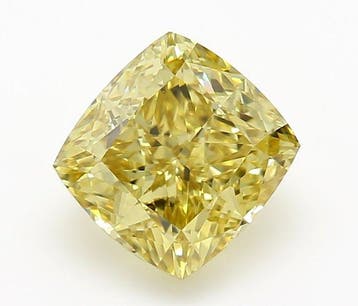 1 pcs Diamant (Natuurlijk gekleurd) - 2.09 ct - Cushion -, Nieuw