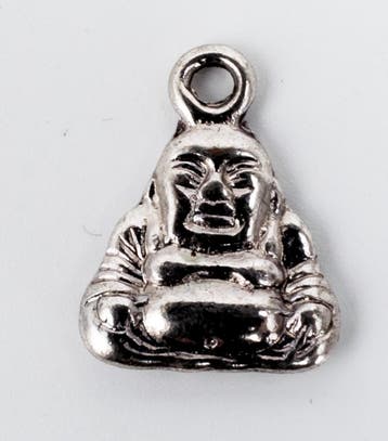 10x Tibetaans zilveren bedel van een buddha 20,3 mm x 15,..., Ophalen of Verzenden, Nieuw, Kraal